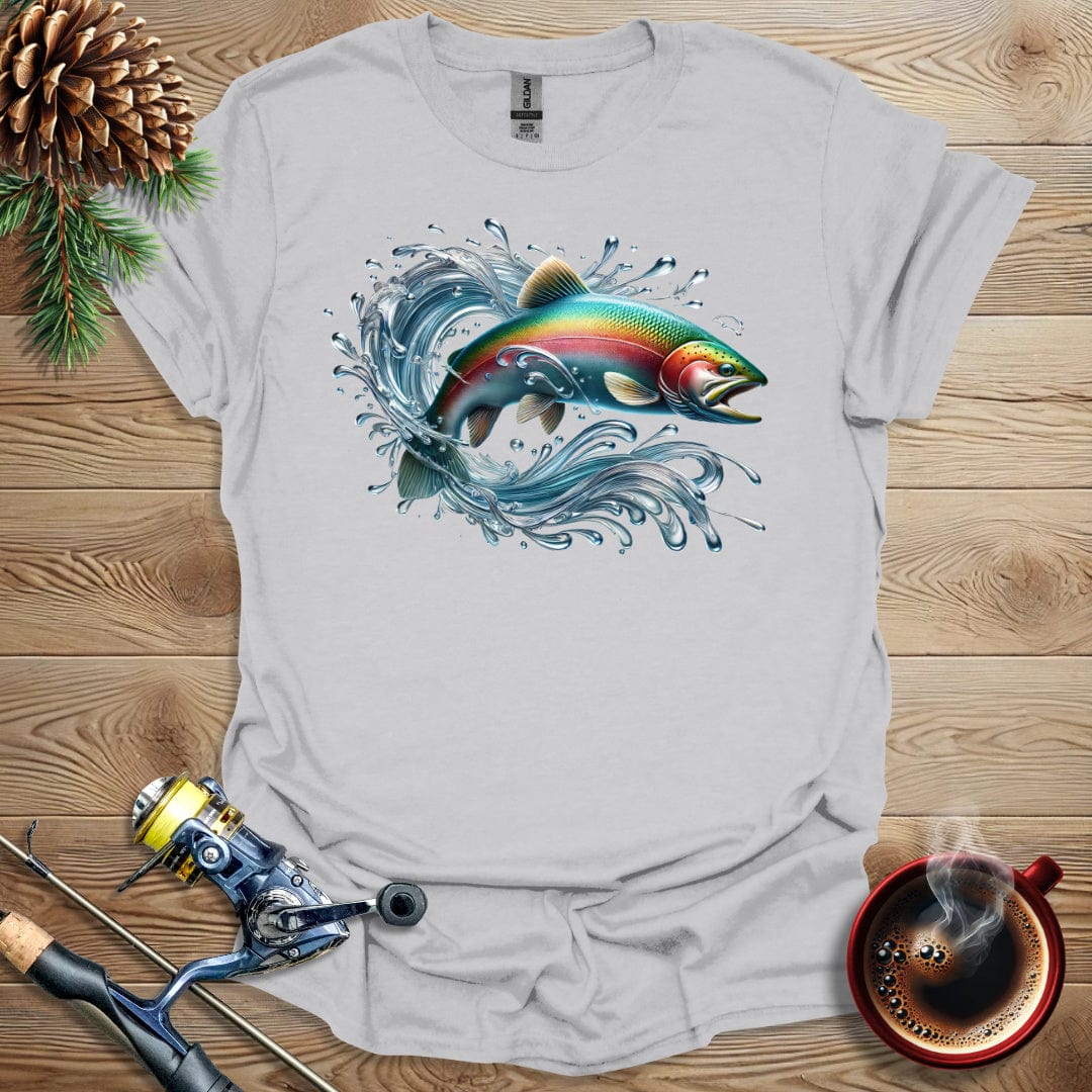 Printify T-Shirt Art of Fish - Splash T-Shirt