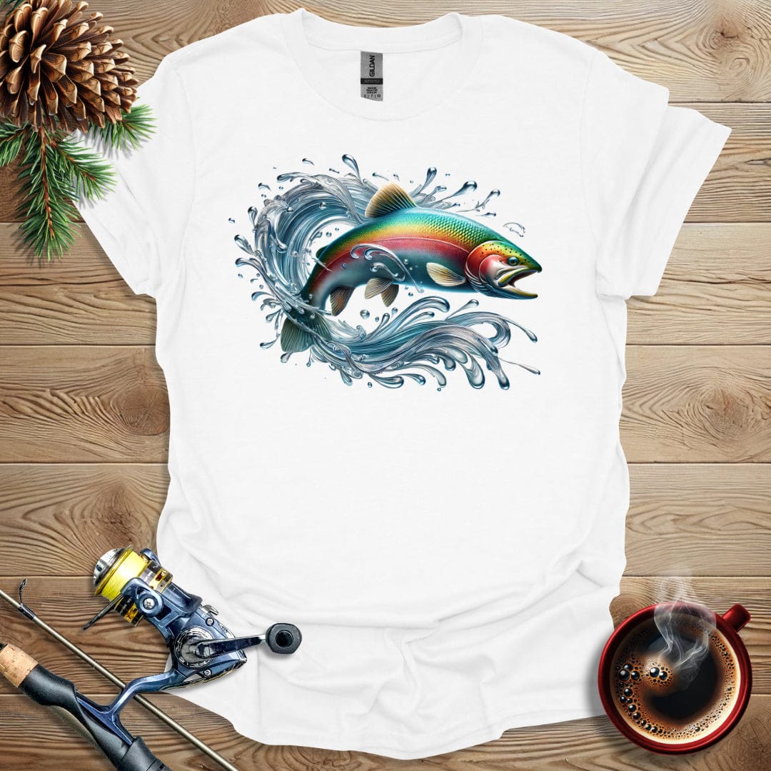 Printify T-Shirt Art of Fish - Splash T-Shirt