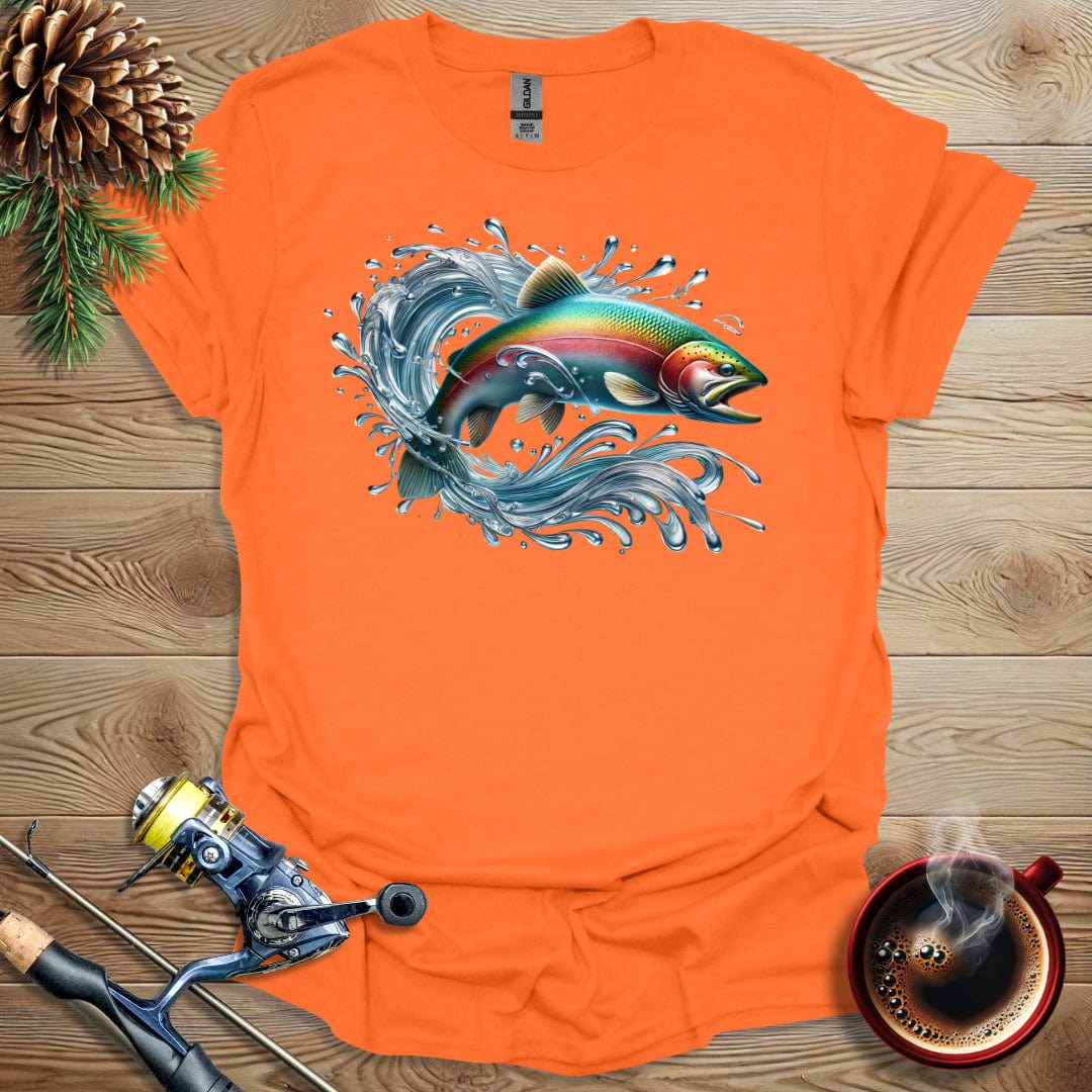 Printify T-Shirt Art of Fish - Splash T-Shirt