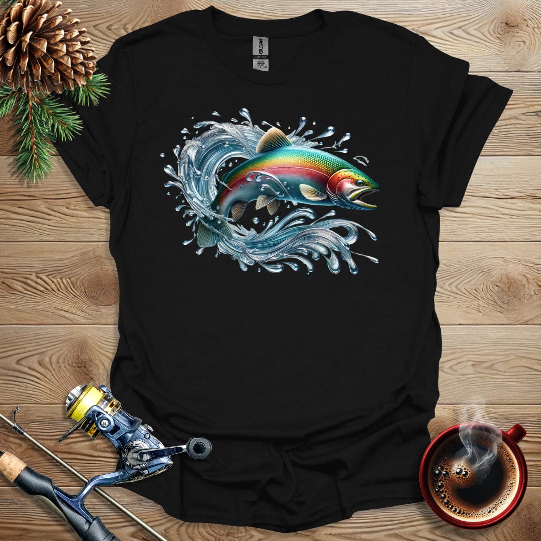 Printify T-Shirt Art of Fish - Splash T-Shirt