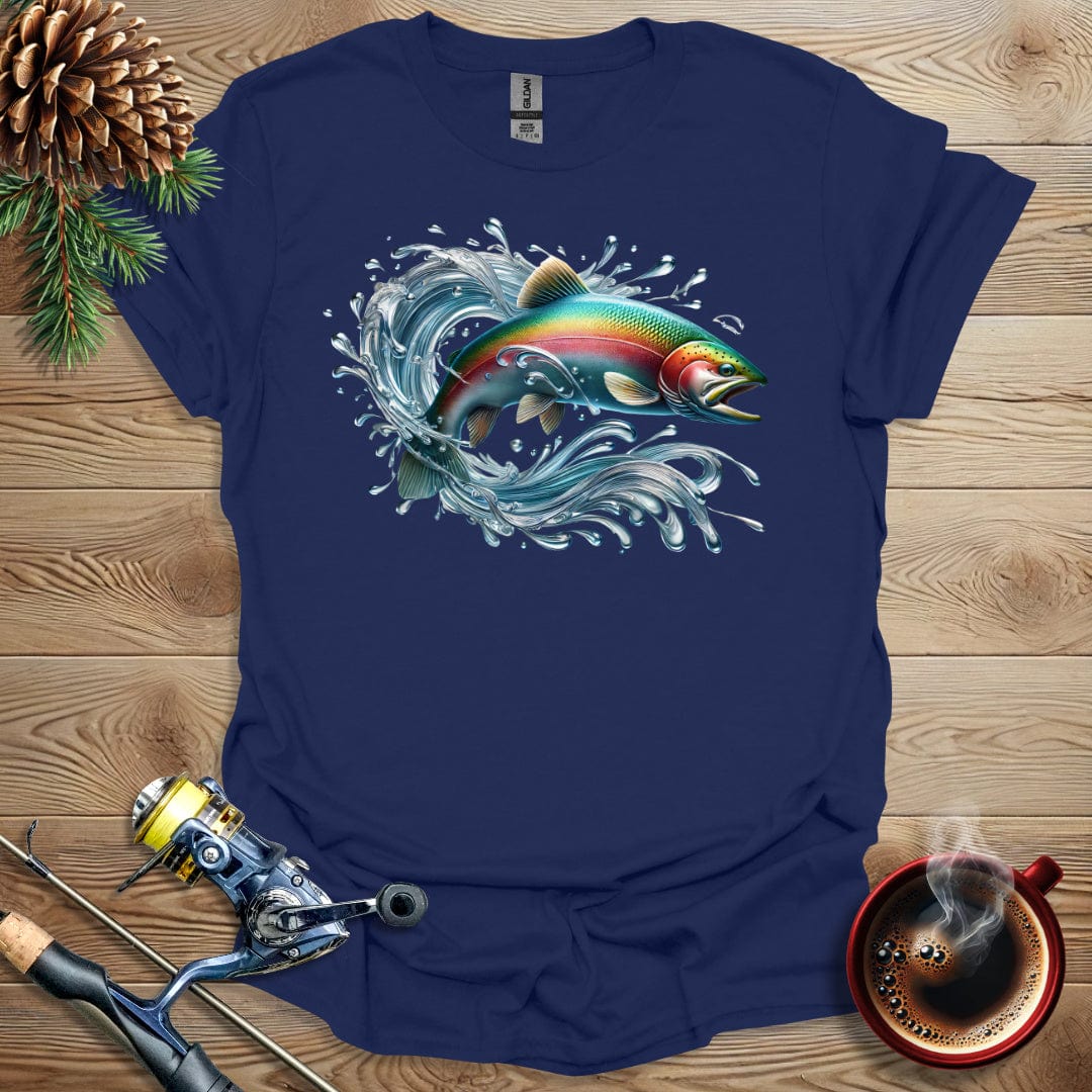 Printify T-Shirt Art of Fish - Splash T-Shirt