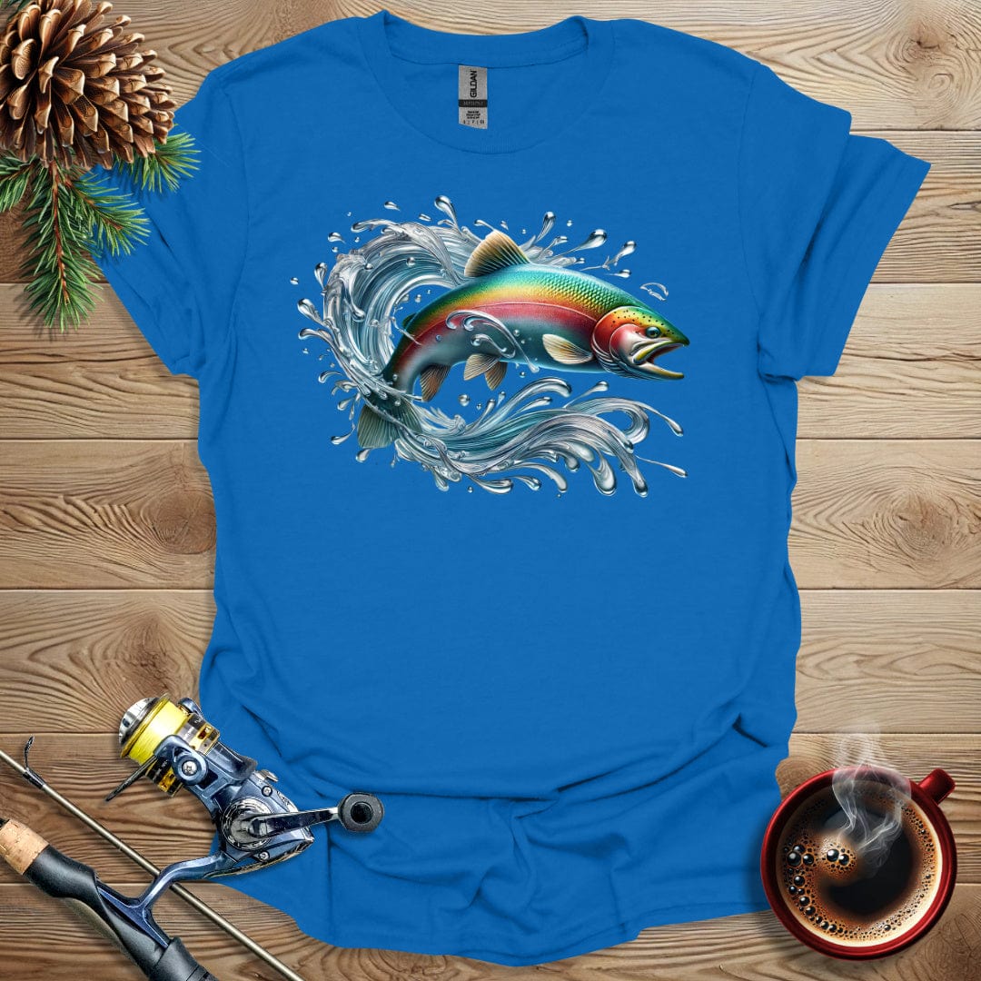 Printify T-Shirt Art of Fish - Splash T-Shirt