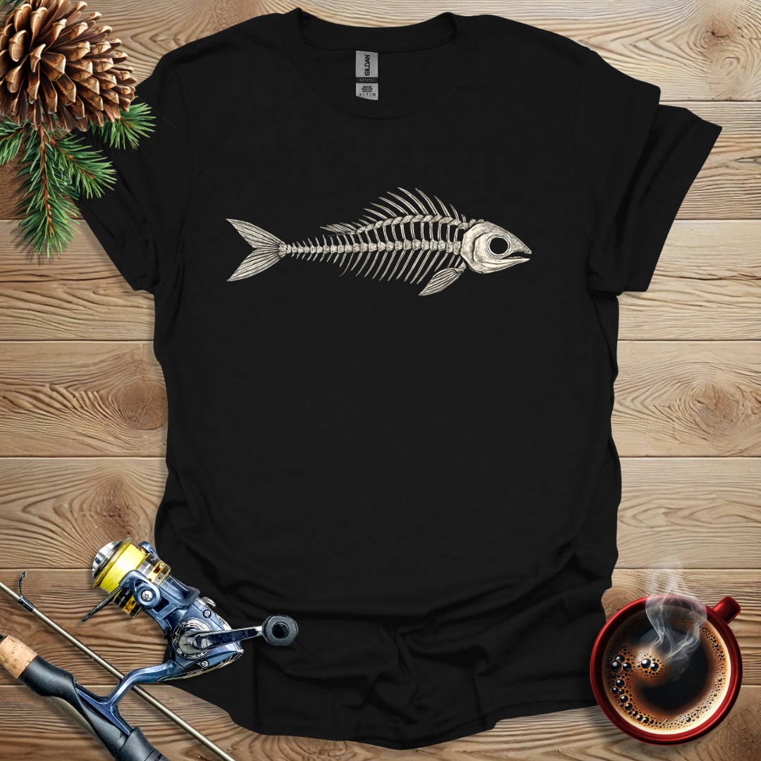 Printify T-Shirt Black / S Fish Bones T-Shirt