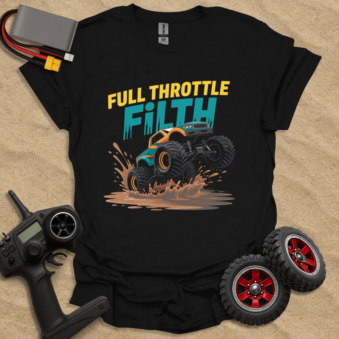 Printify T-Shirt Black / S Full Throttle Filth T-Shirt