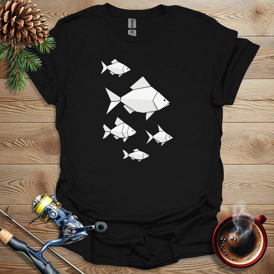 Printify T-Shirt Black / S Geometric Fish T-Shirt