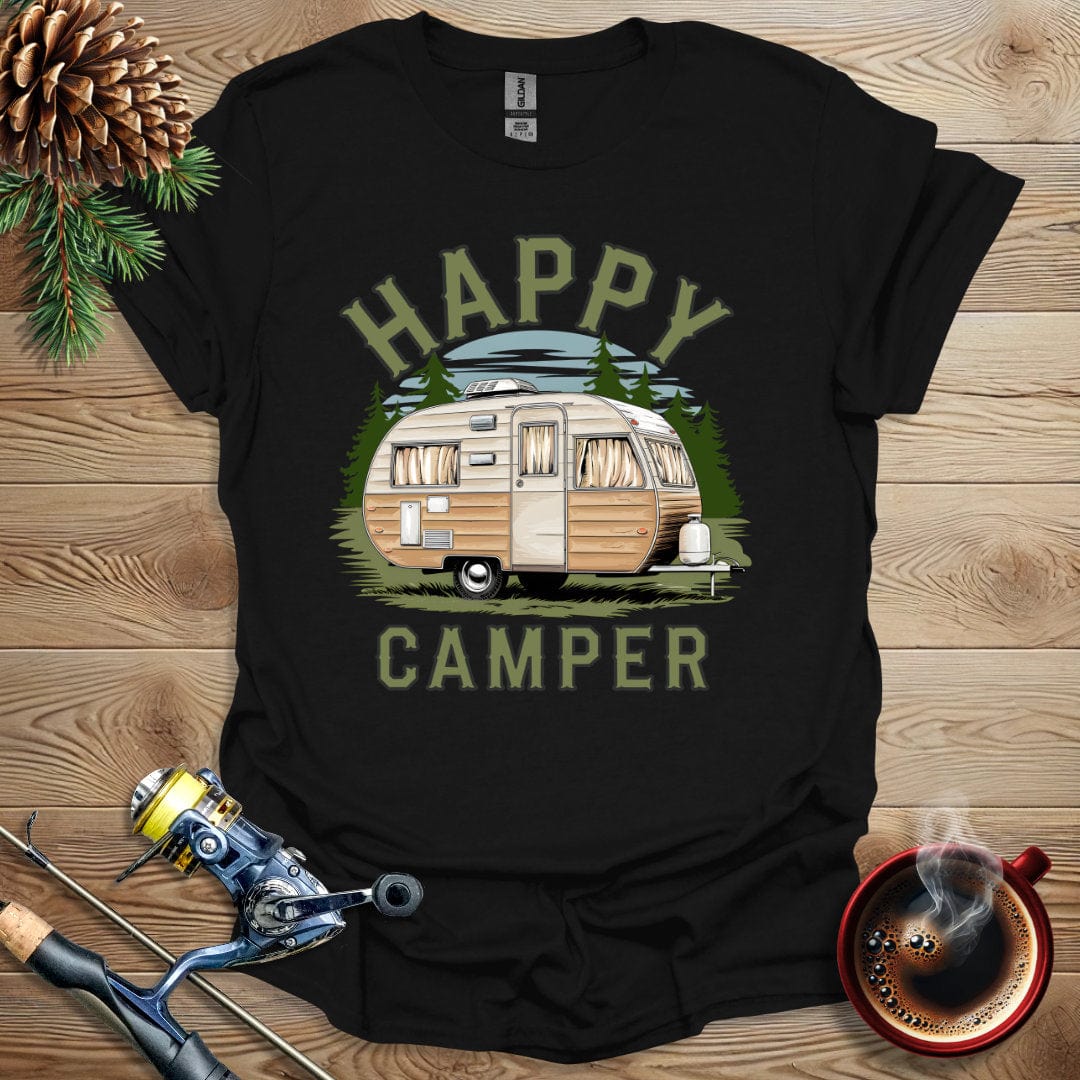Printify T-Shirt Black / S Happy Camper_Color T-Shirt