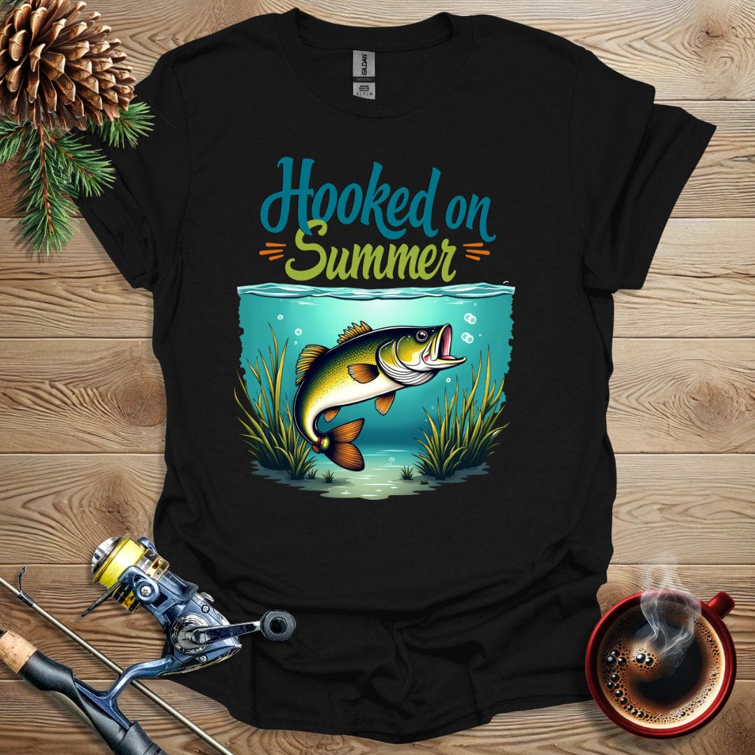 Printify T-Shirt Black / S Hooked On Summer T-Shirt