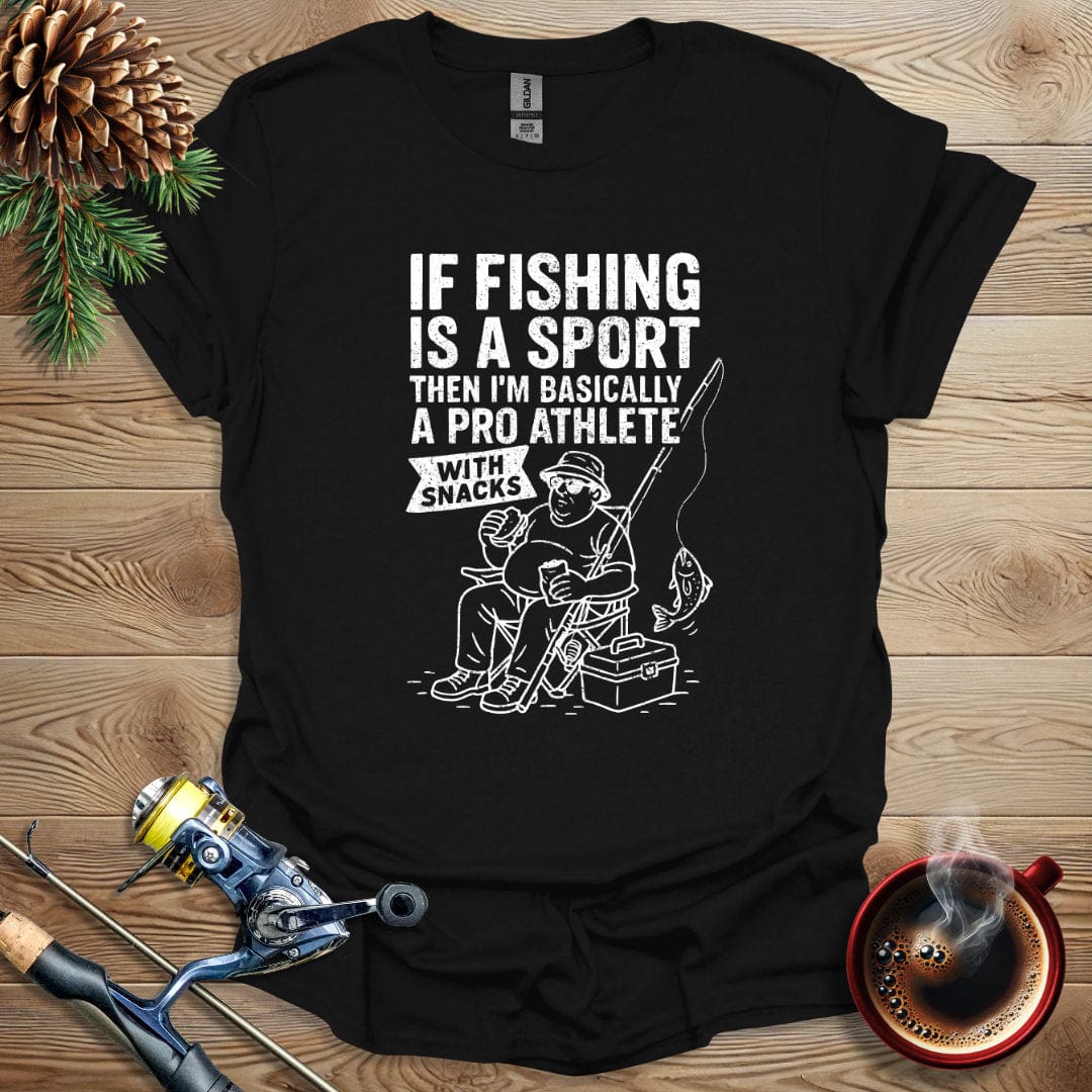 Printify T-Shirt Black / S If Fishing Is A Sport T-Shirt