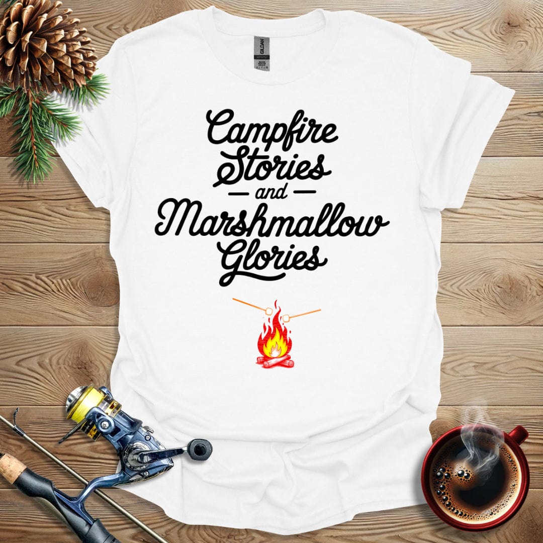 Printify T-Shirt Camp Fire Stories - Marshmallow Glories T-Shirt