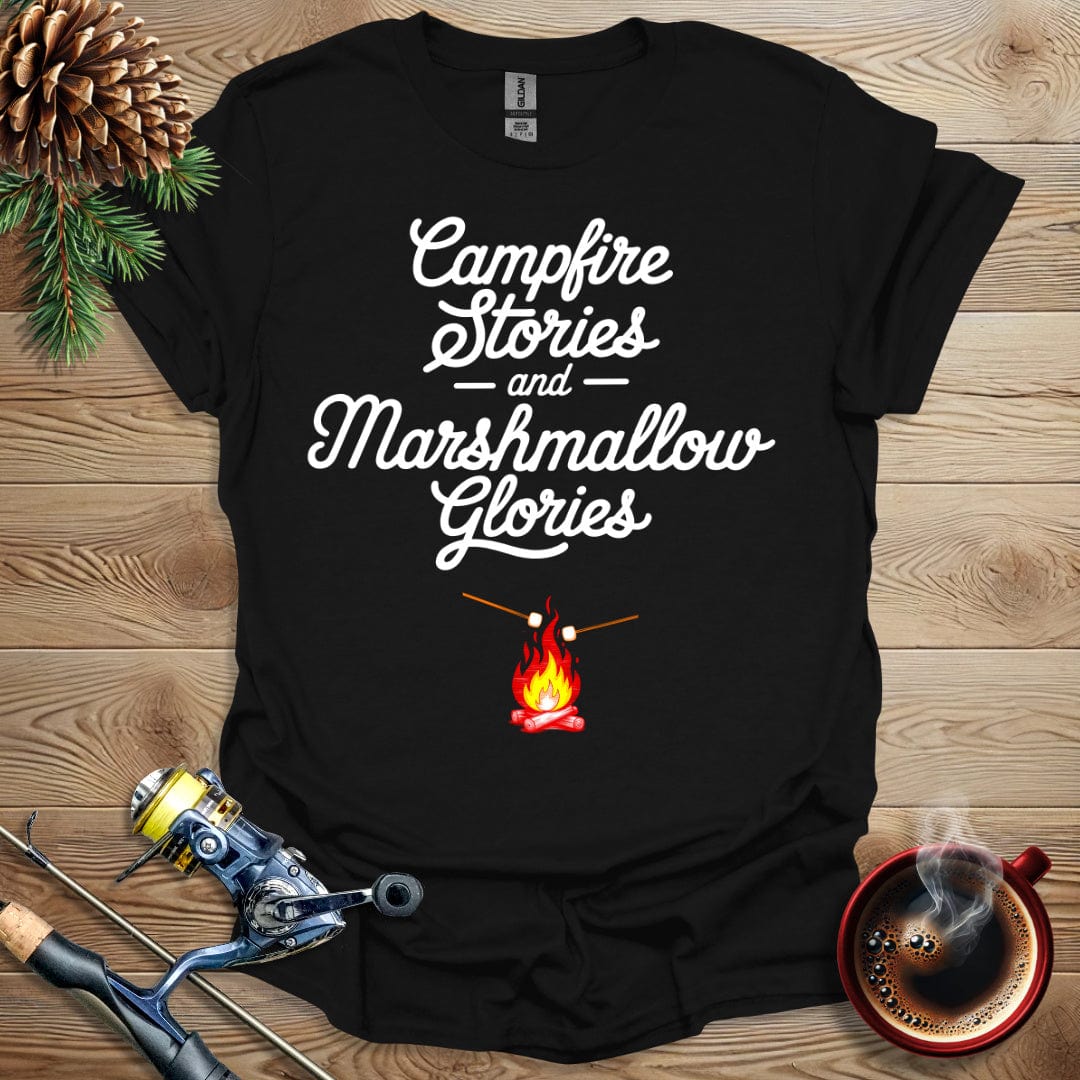 Printify T-Shirt Camp Fire Stories - Marshmallow Glories T-Shirt