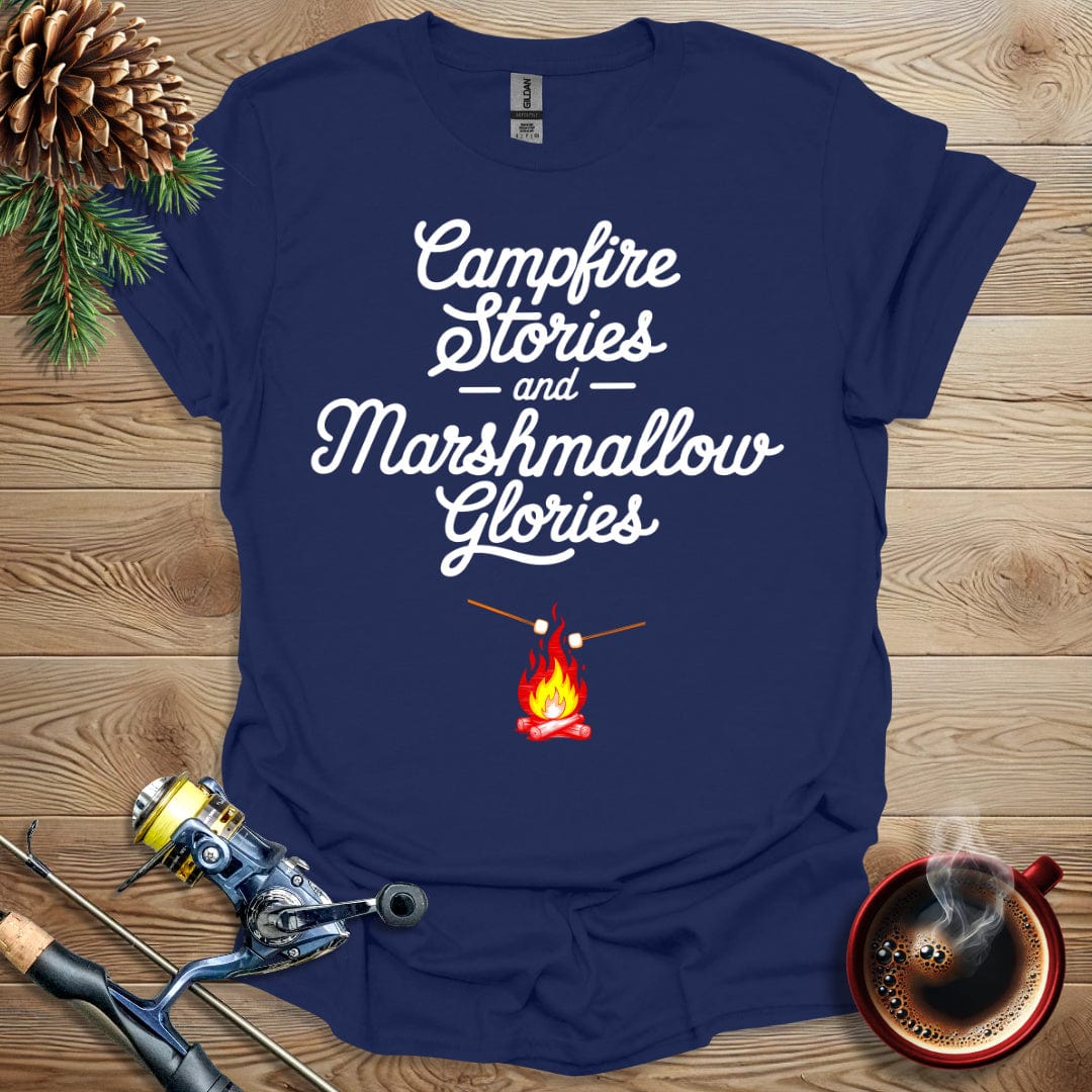 Printify T-Shirt Camp Fire Stories - Marshmallow Glories T-Shirt