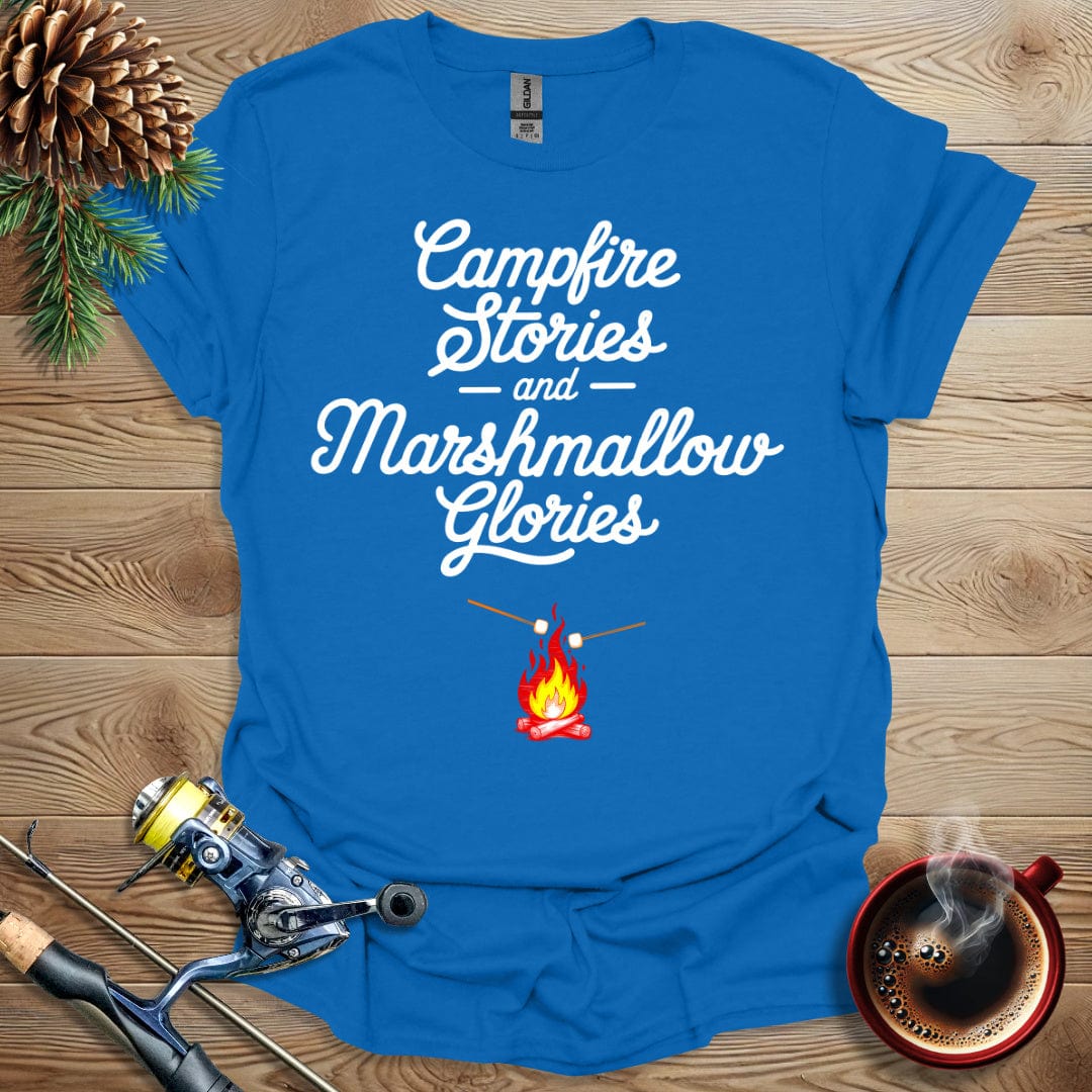 Printify T-Shirt Camp Fire Stories - Marshmallow Glories T-Shirt