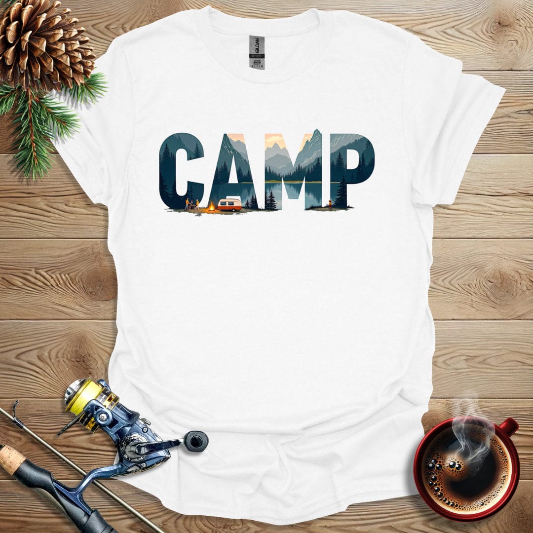Printify T-Shirt Camp Text Design T-Shirt