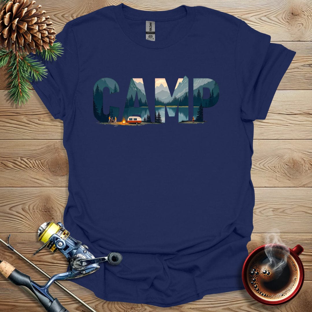 Printify T-Shirt Camp Text Design T-Shirt