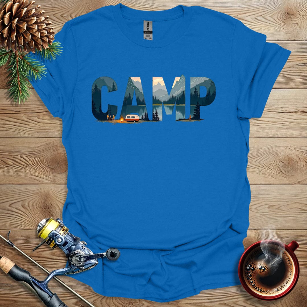 Printify T-Shirt Camp Text Design T-Shirt