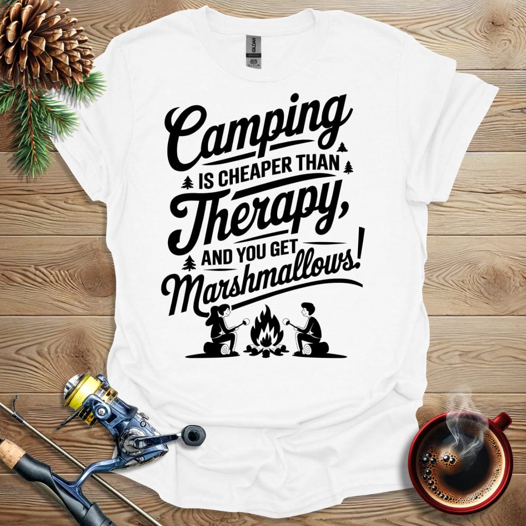 Printify T-Shirt Camping is Cheaper Than Therapy T-Shirt