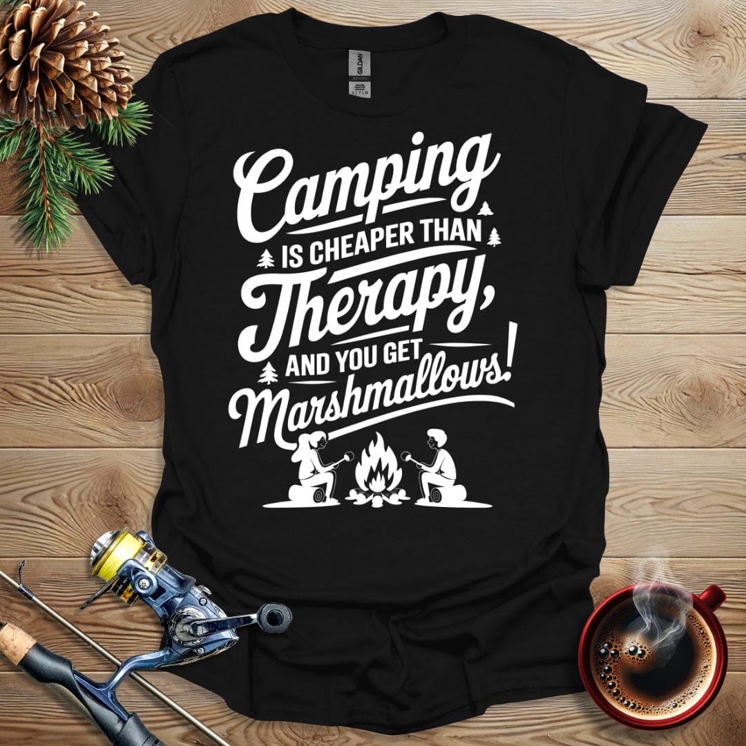 Printify T-Shirt Camping is Cheaper Than Therapy T-Shirt