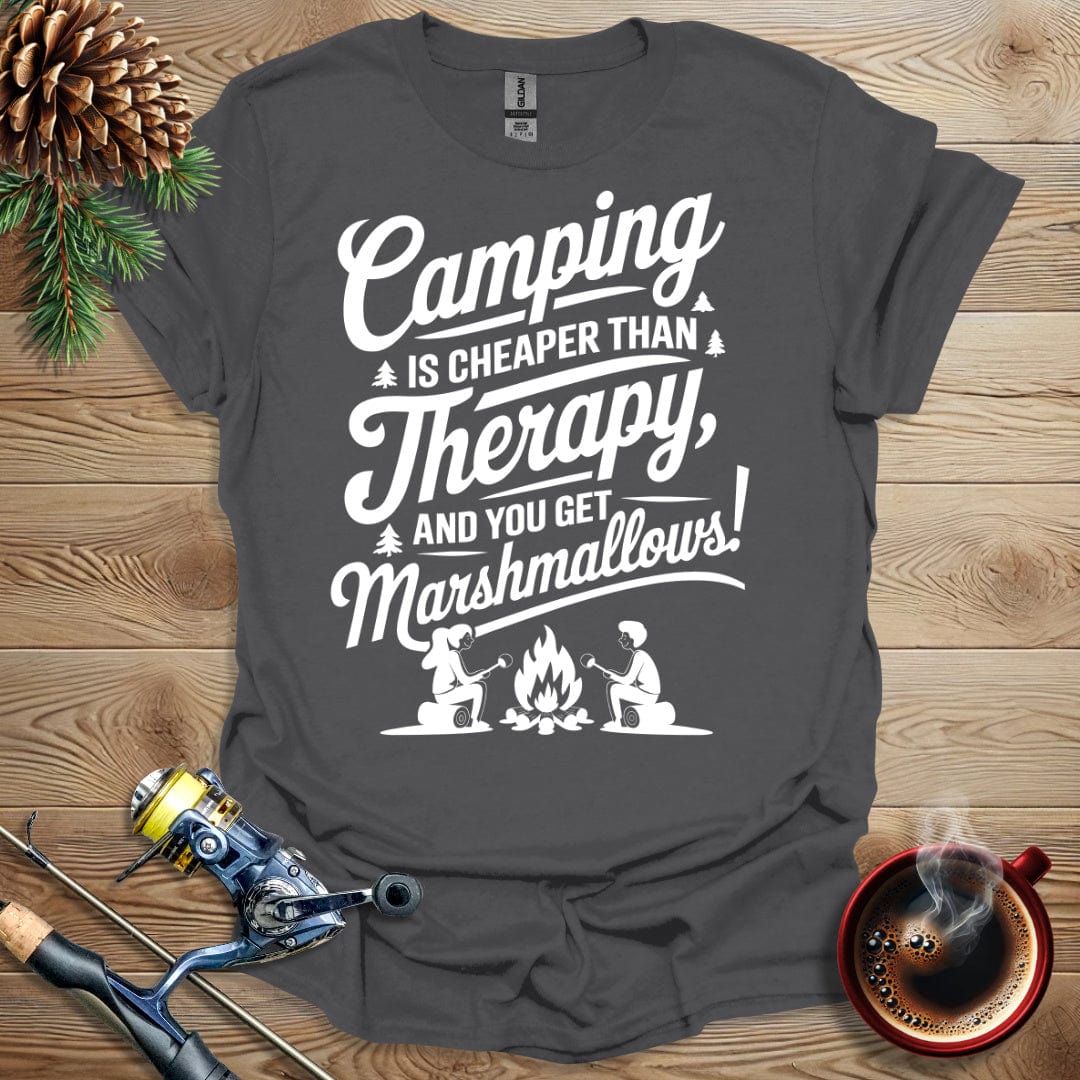 Printify T-Shirt Camping is Cheaper Than Therapy T-Shirt