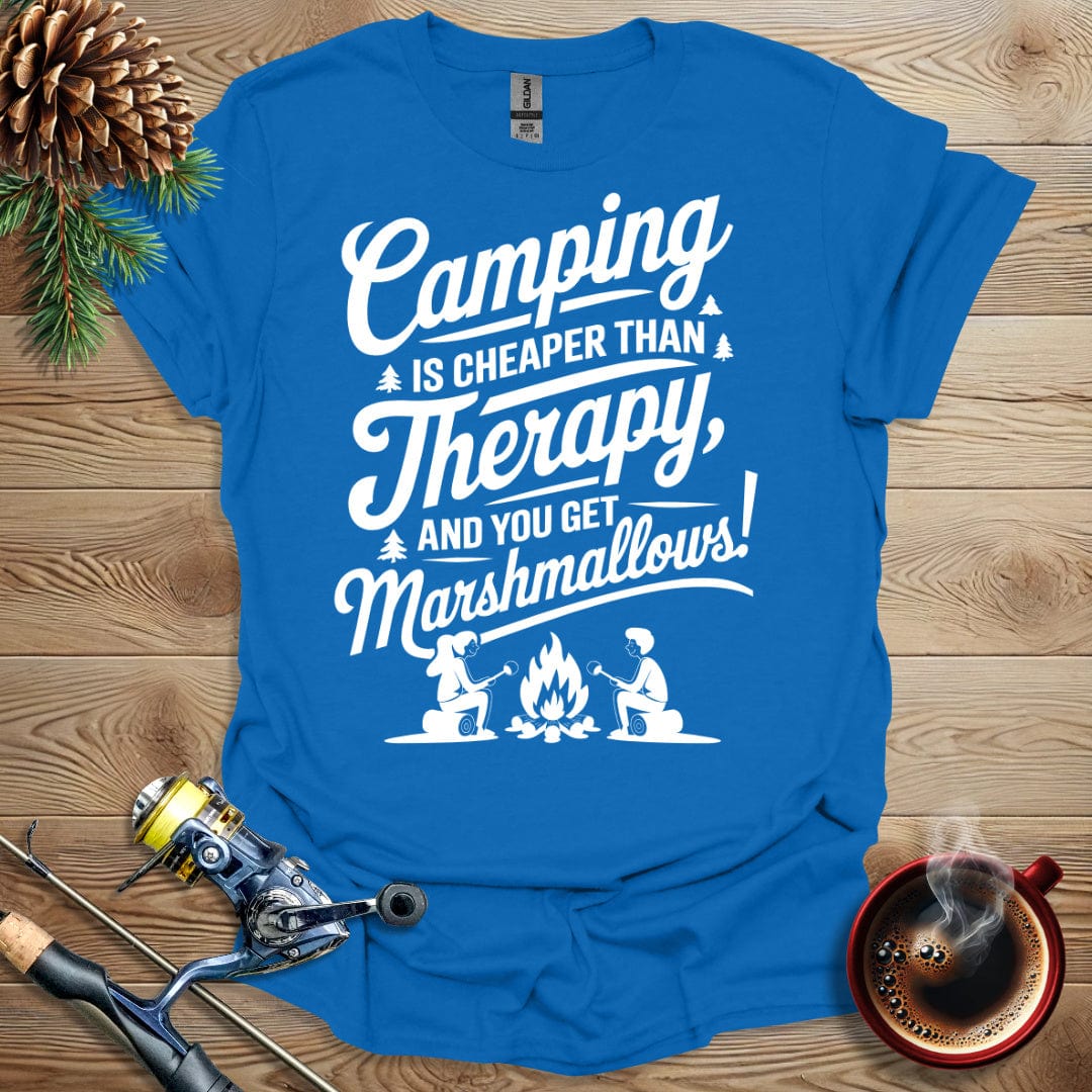 Printify T-Shirt Camping is Cheaper Than Therapy T-Shirt