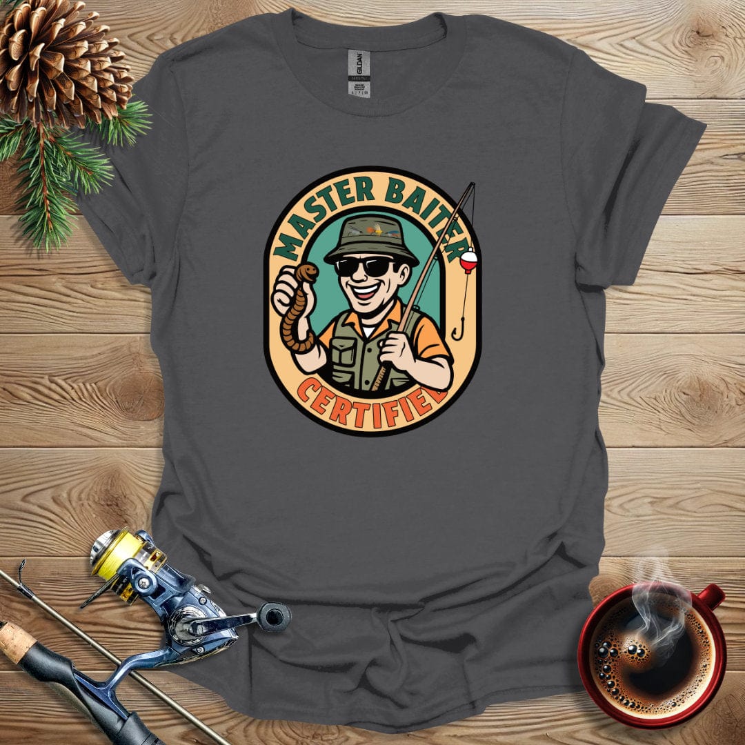 Printify T-Shirt Charcoal / S Master Baiter Certified T-Shirt