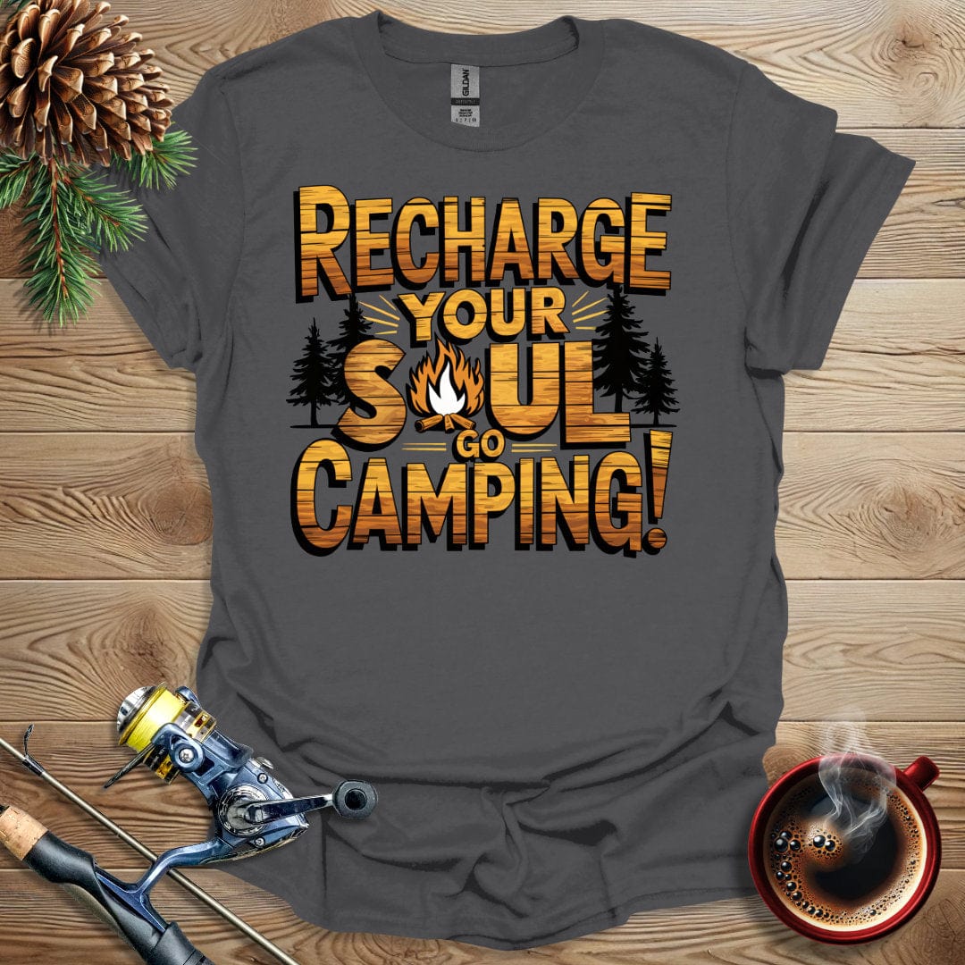 Printify T-Shirt Charcoal / S Recharge Your Soul T-Shirt