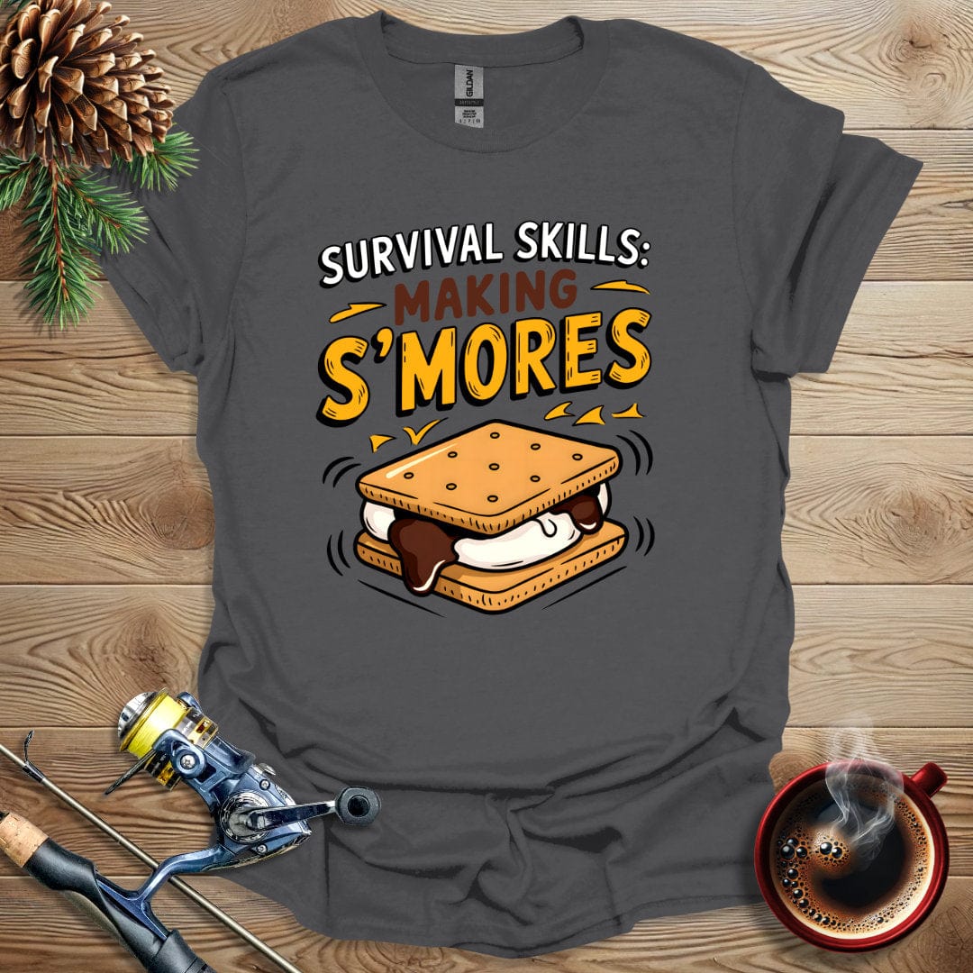 Printify T-Shirt Charcoal / S Survival Skills: Making S'mores T-Shirt