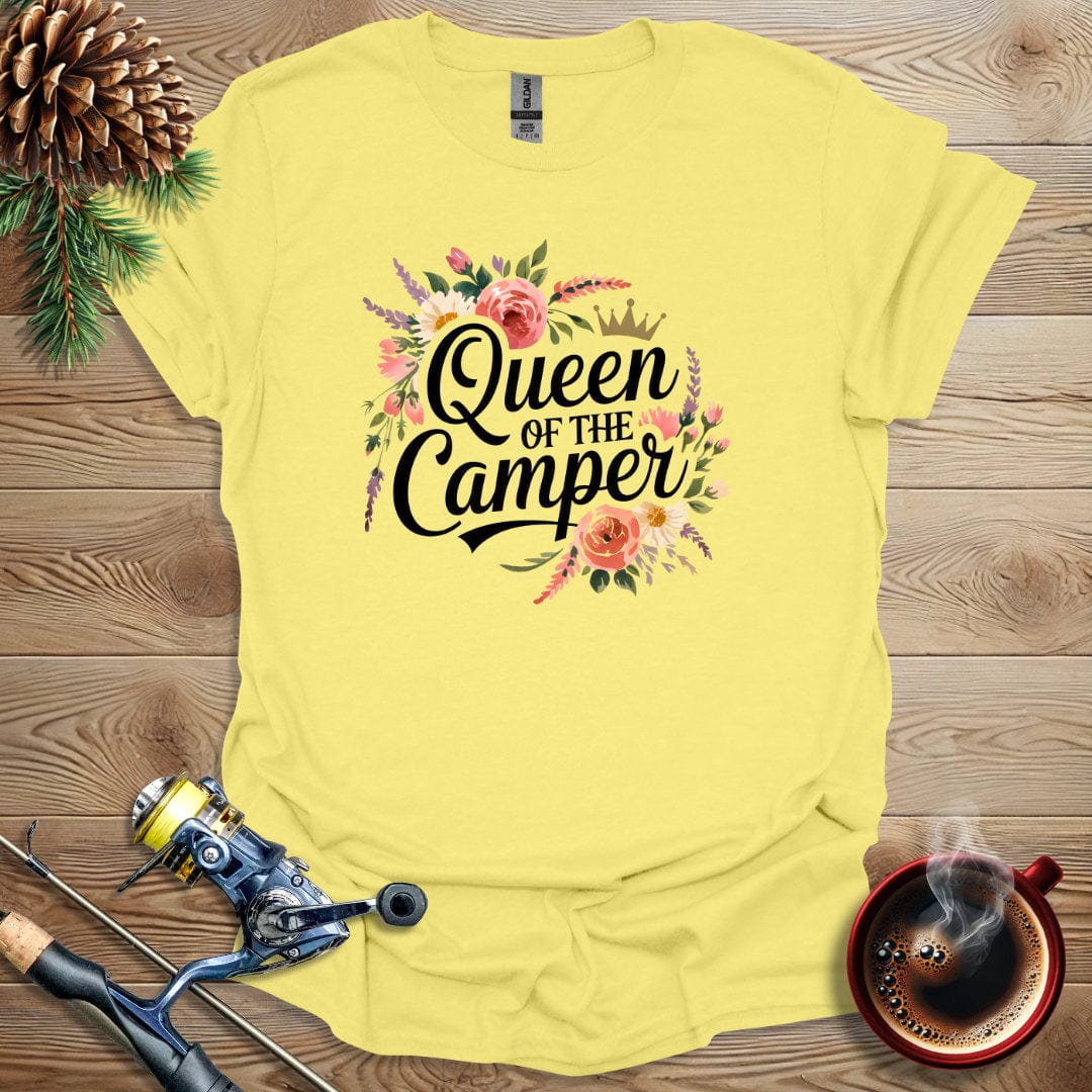 Printify T-Shirt Cornsilk / S Queen of the Camper T-Shirt