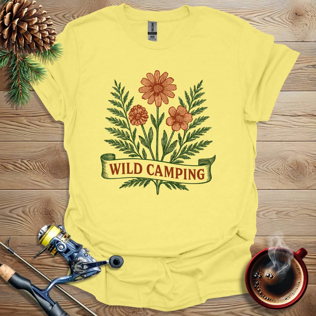 Printify T-Shirt Cornsilk / S Wild Camping T-Shirt