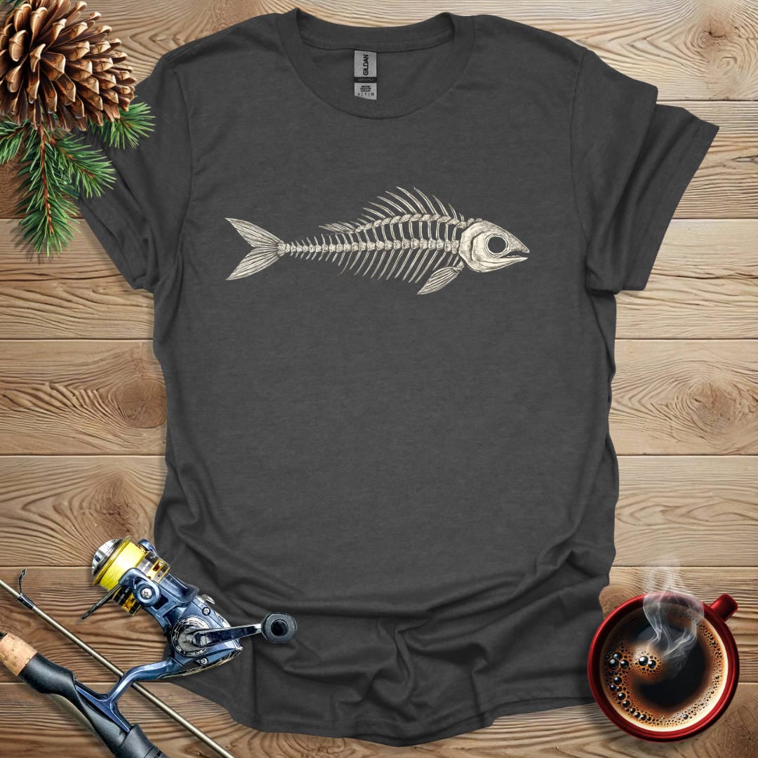 Printify T-Shirt Dark Heather / S Fish Bones T-Shirt
