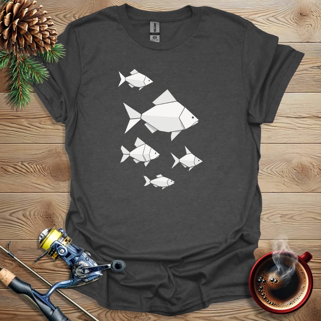 Printify T-Shirt Dark Heather / S Geometric Fish T-Shirt