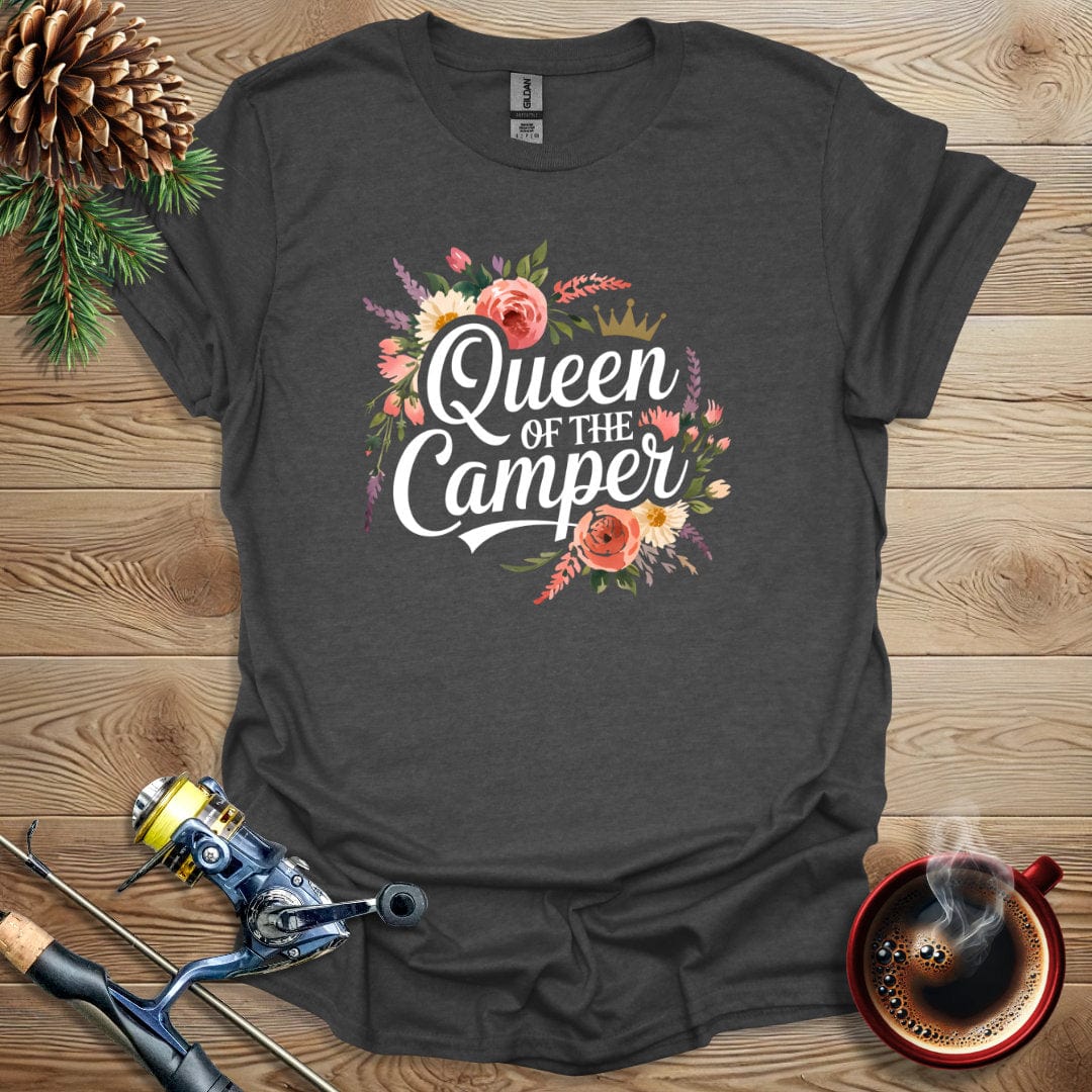 Printify T-Shirt Dark Heather / S Queen of the Camper T-Shirt