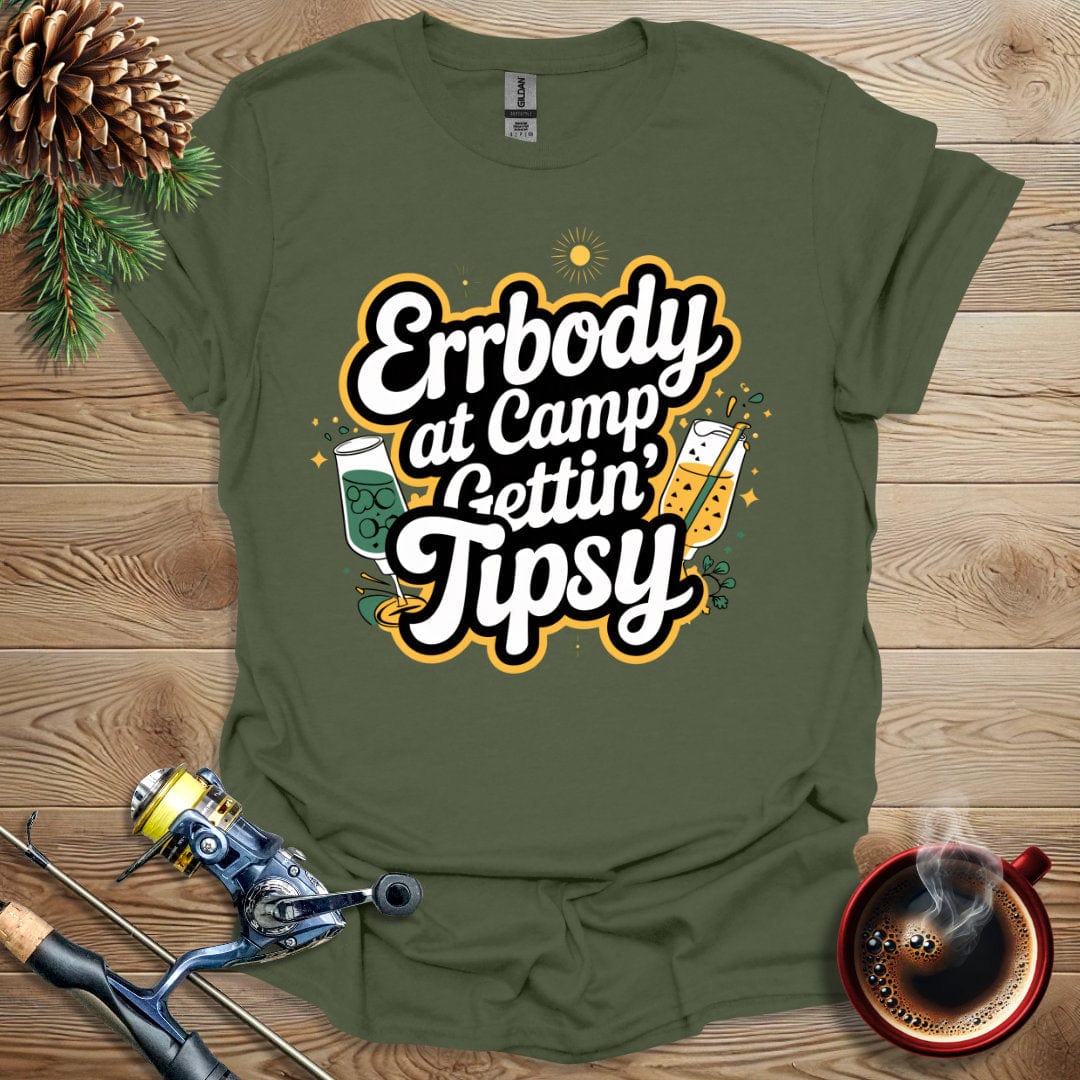 Printify T-Shirt Errbody At Camp Gettin Tipsy T-Shirt