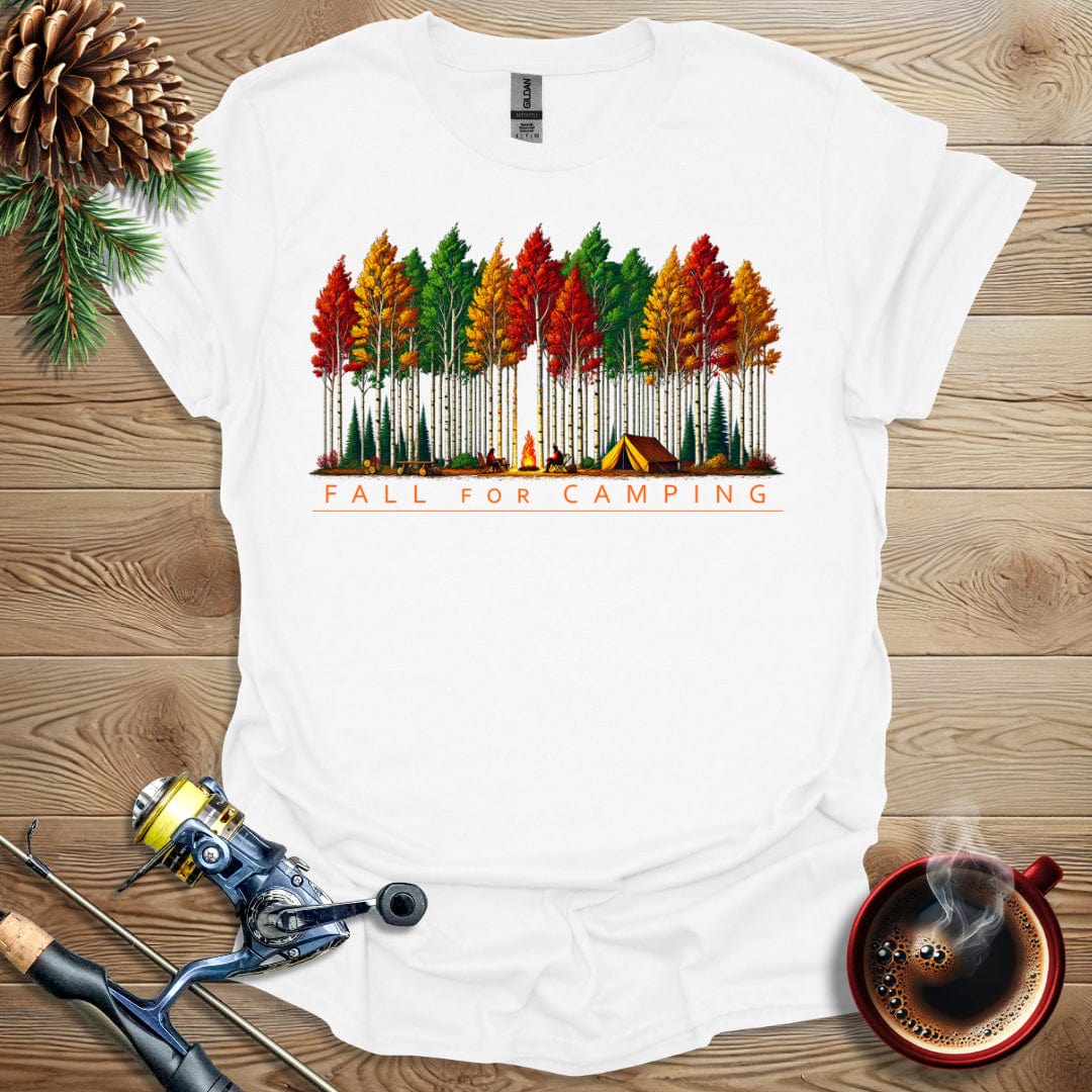 Printify T-Shirt Fall For Camping T-Shirt