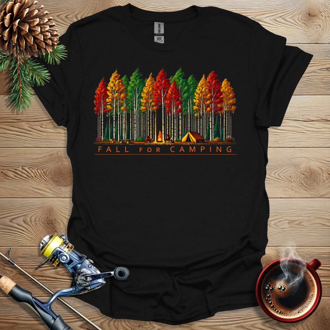 Printify T-Shirt Fall For Camping T-Shirt