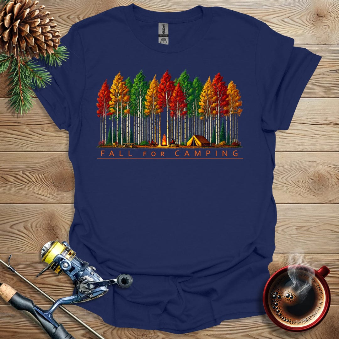 Printify T-Shirt Fall For Camping T-Shirt