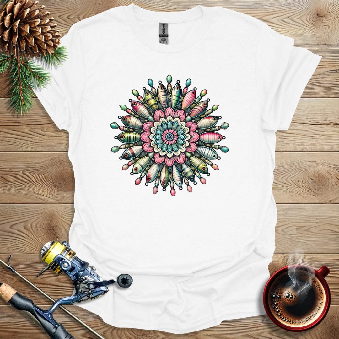 Printify T-Shirt Fishing Lure Mandala T-Shirt