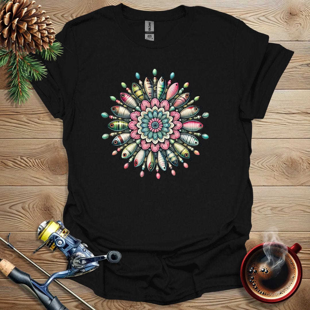 Printify T-Shirt Fishing Lure Mandala T-Shirt