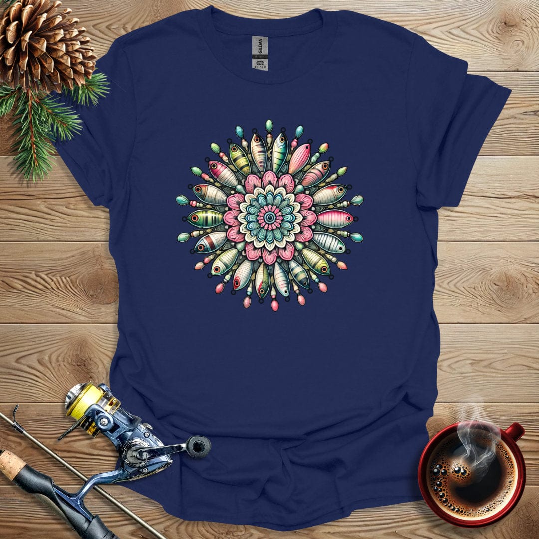 Printify T-Shirt Fishing Lure Mandala T-Shirt