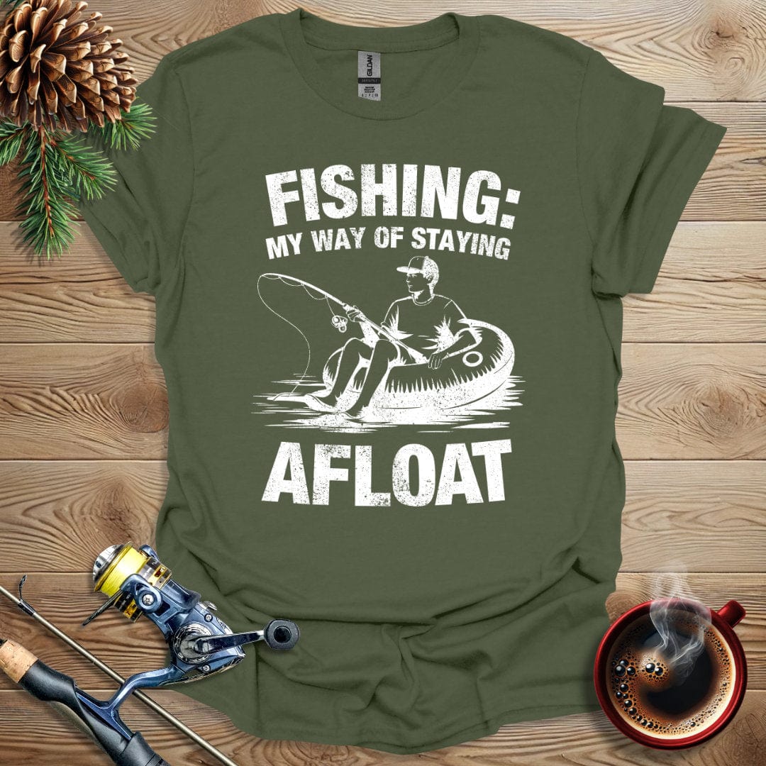 Printify T-Shirt Fishing: My Way Of Staying Afloat - Men T-Shirt