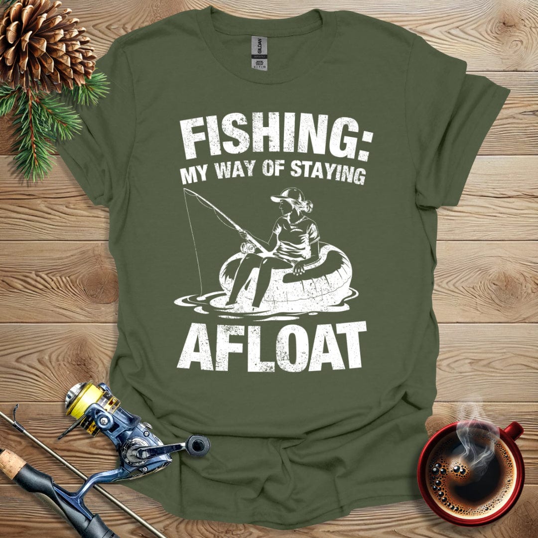 Printify T-Shirt Fishing: My Way of Staying Afloat - Women T-Shirt