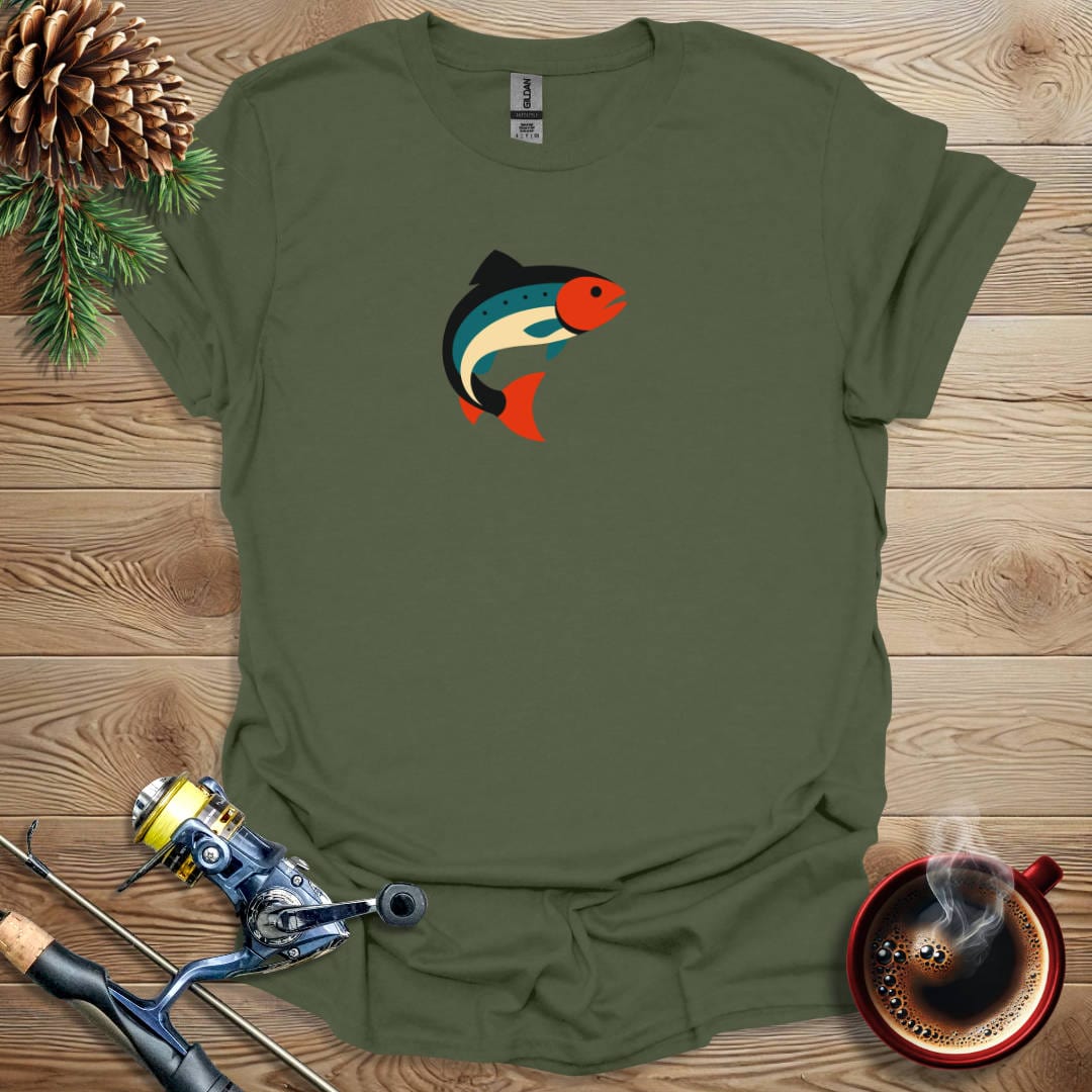 Printify T-Shirt Graphic Trout T-Shirt
