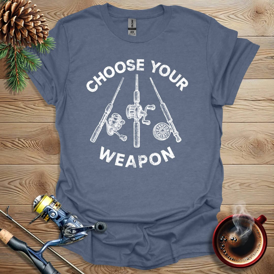 Printify T-Shirt Heather Indigo / S Choose Your Weapon T-Shirt