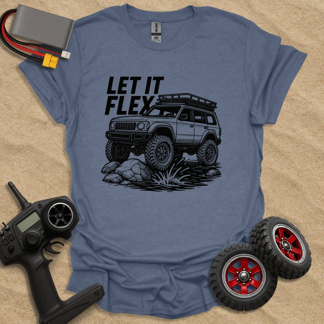 Printify T-Shirt Heather Indigo / S Let It Flex T-Shirt