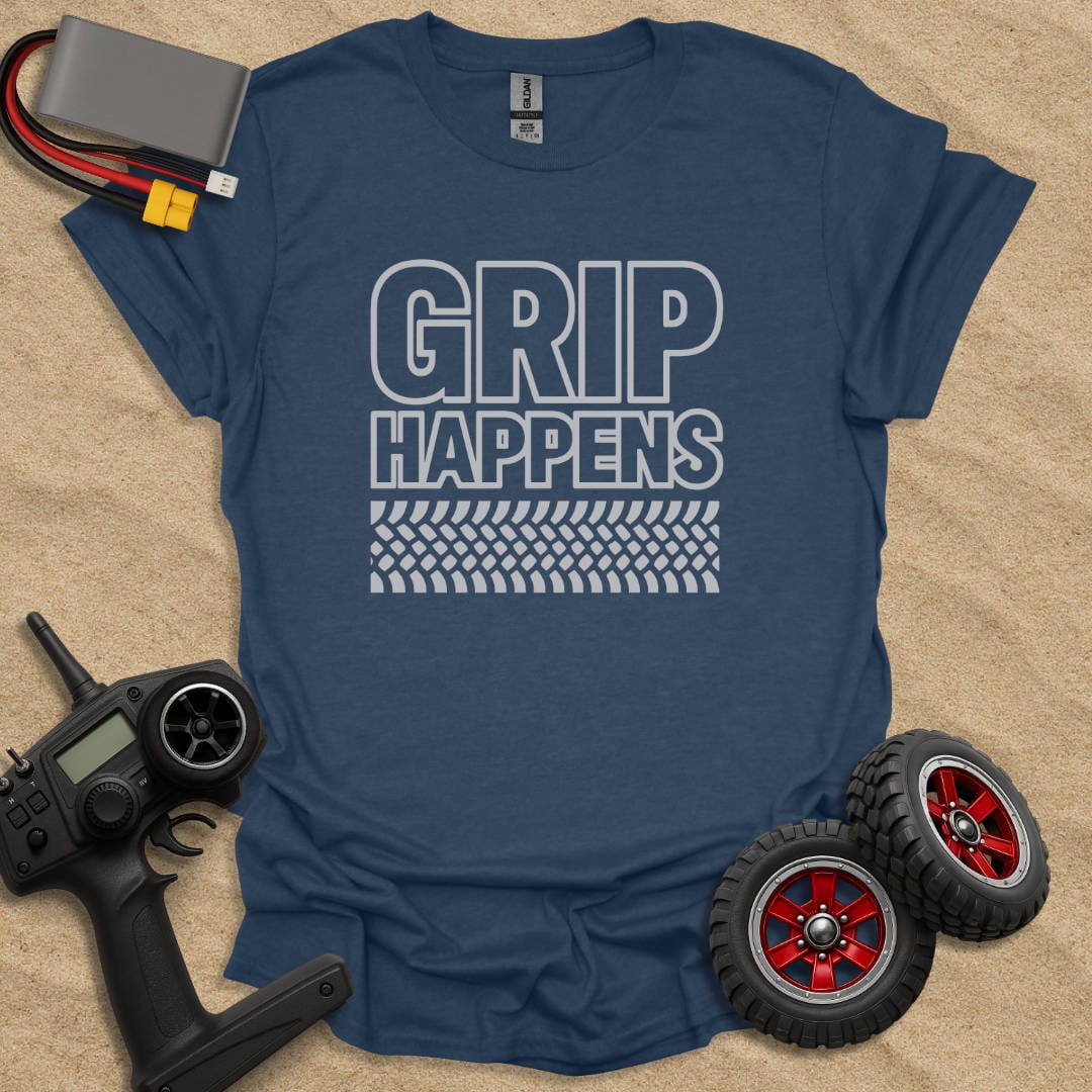 Printify T-Shirt Heather Navy / S Grip Happens T-Shirt