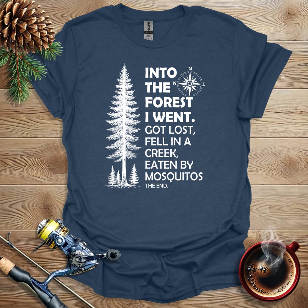 Printify T-Shirt Heather Navy / S Into The Forest I Went T-Shirt