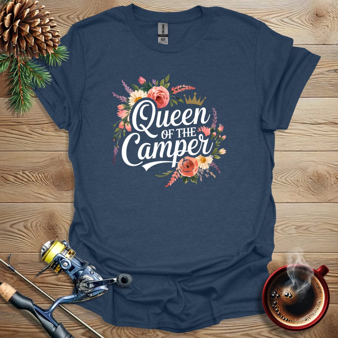 Printify T-Shirt Heather Navy / S Queen of the Camper T-Shirt