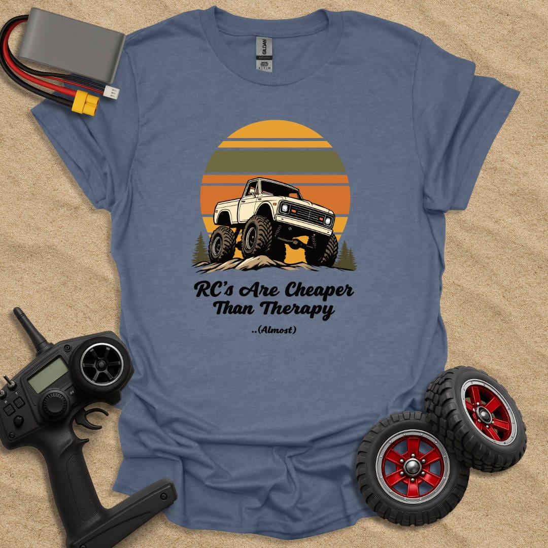 Printify T-Shirt Heather Navy / S RC's Are Cheaper Than Therapy - Almost T-Shirt