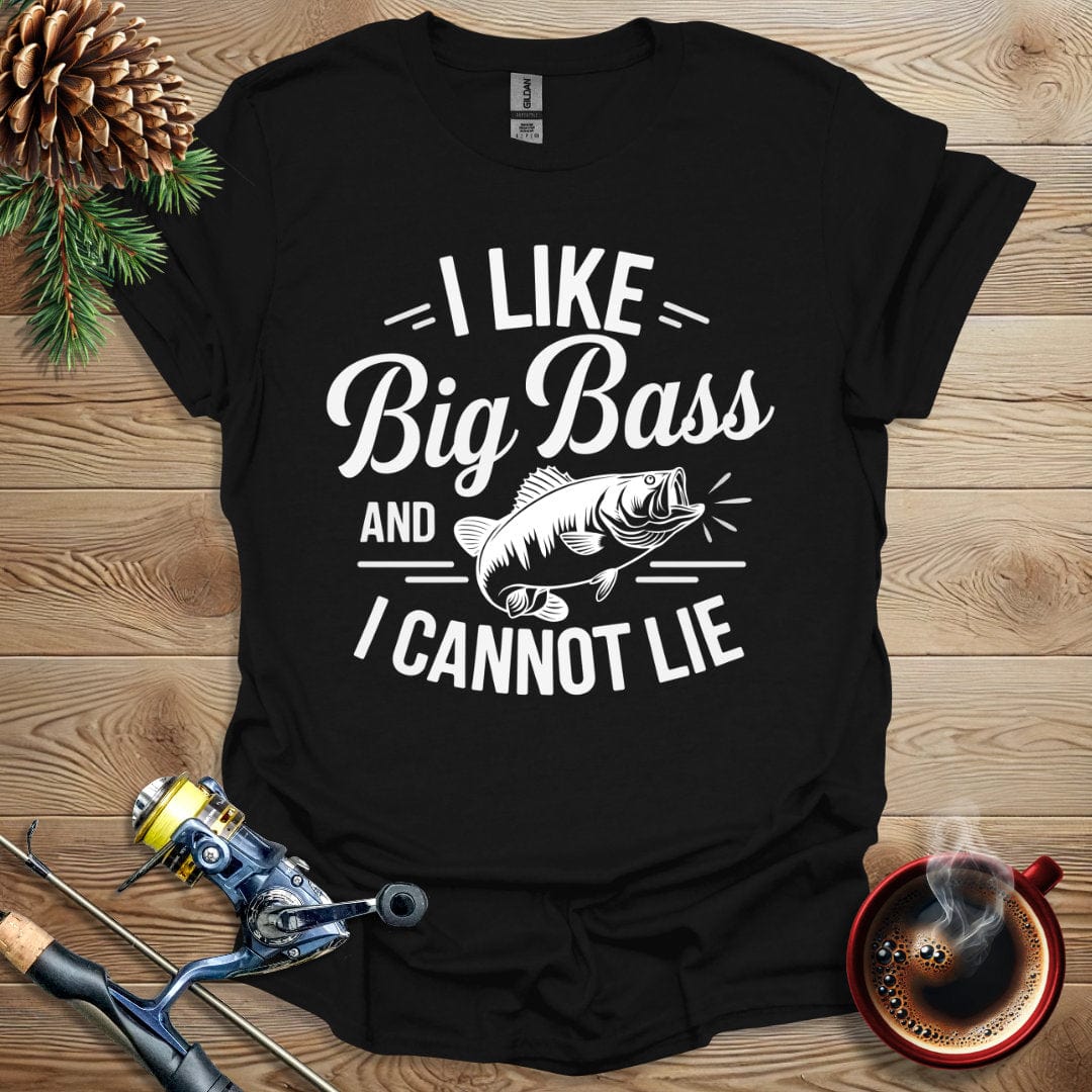 Printify T-Shirt I Like Big Bass And I Cannot Lie T-Shirt