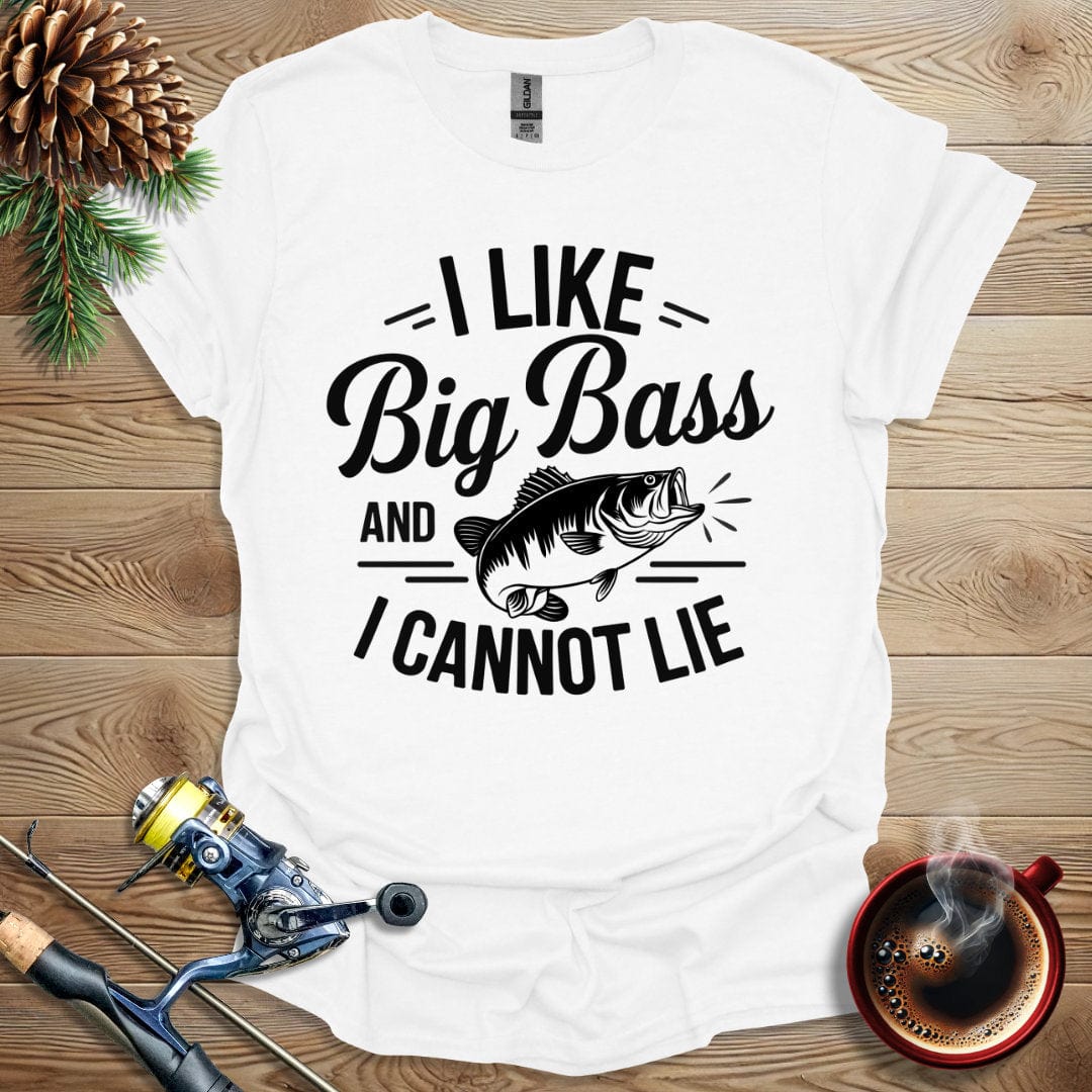Printify T-Shirt I Like Big Bass And I Cannot Lie T-Shirt