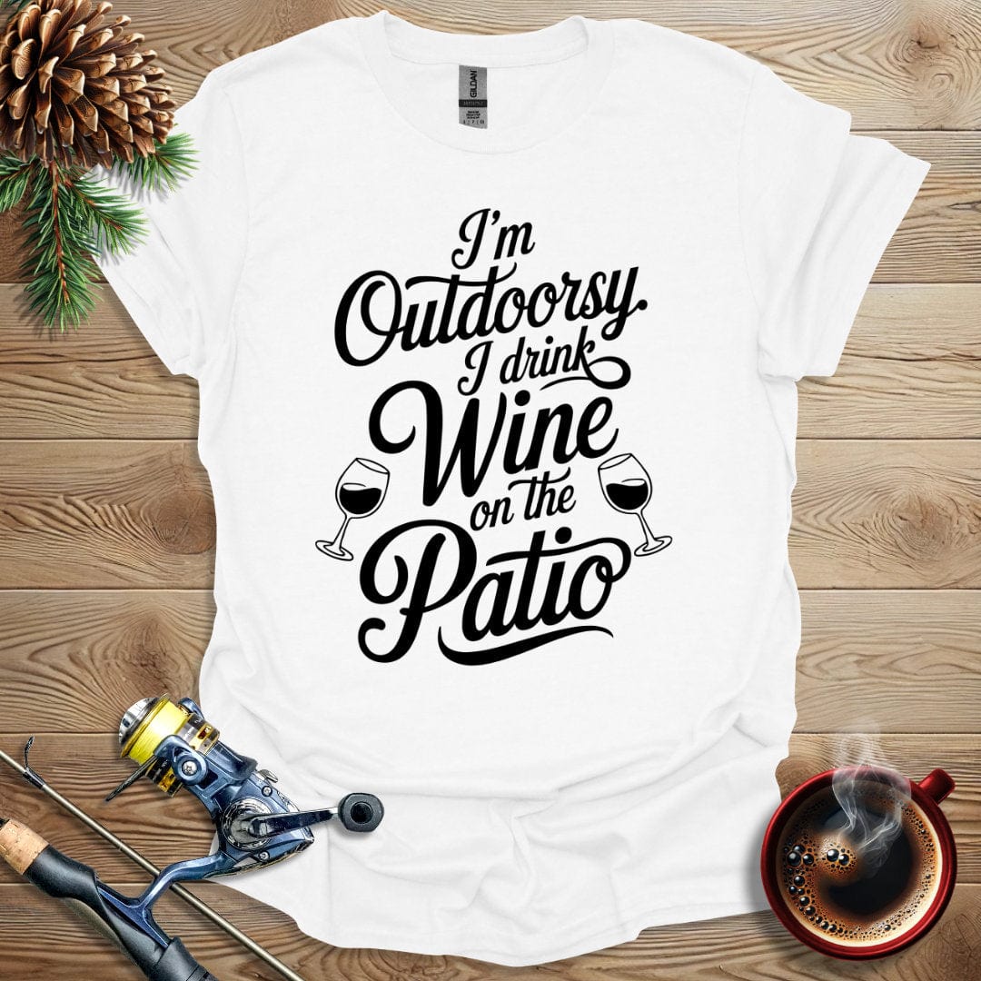 Printify T-Shirt I'm Outdoorsy - Wine Patio T-Shirt
